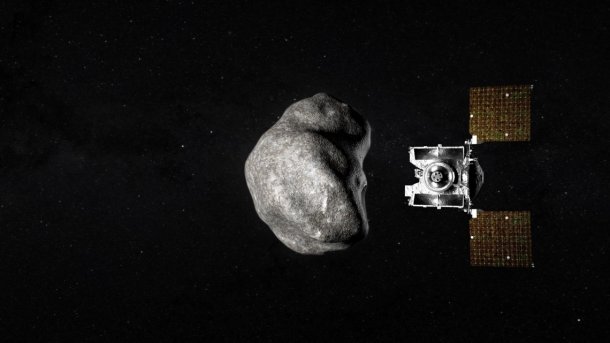 Asteroid und Weltraumsonde