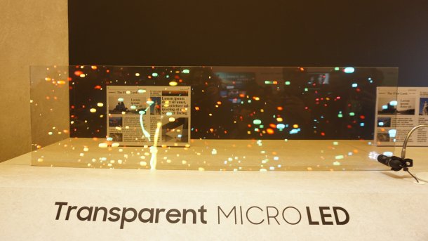 Demonstration von Mikro-LEDs an Samsungs CES-Stand