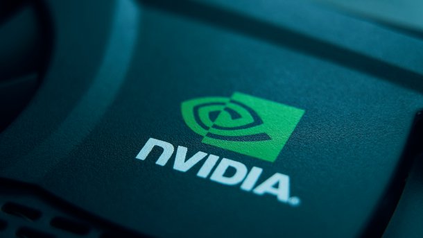 Nvidia-Logo auf Grafikkarte