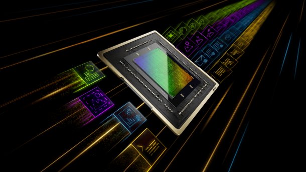 Renderbild von Nvidias AD107-GPU