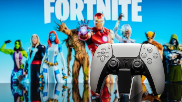 Fortnite-Poster mit Game-Controller