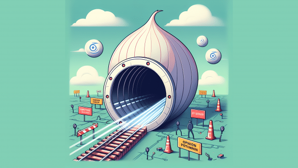 Ein Tunnel in einer Zwiebel