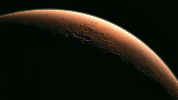 Dieses computergenerierte Bild des Mars wurde aus Daten des Mars Global Surveyor erzeugt. , Nasa / JPL-Caltech