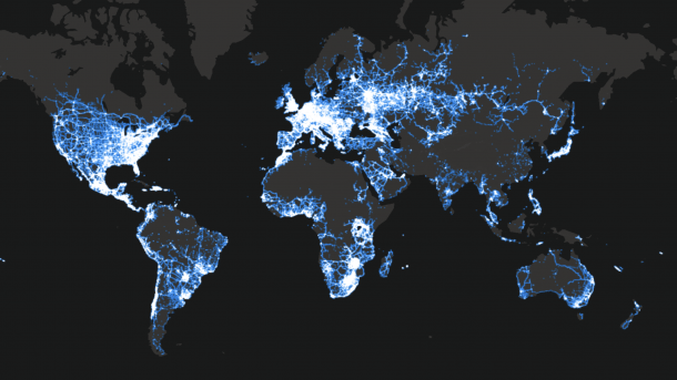 Die Datenkarte des Mozilla Location Service