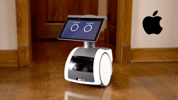 Astro-Roboter von Amazon mit einem Apple-Logo