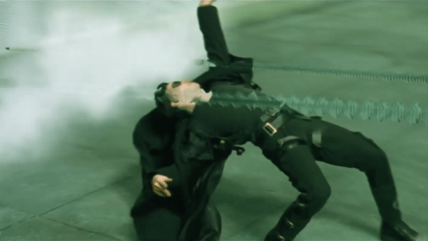 Bullet Time Szene aus The Matrix