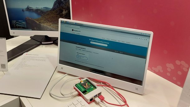 Raspberry Pi 5 mit externem Monitor