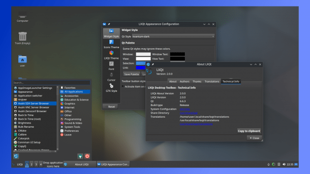 Desktop von LXQt 2.0.0