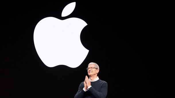 Apple-Chef Tim Cook bei einer Keynote