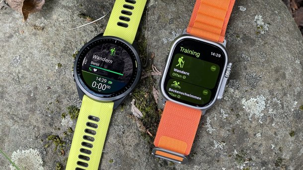 Garmin Forerunner 965 und Apple Watch Ultra