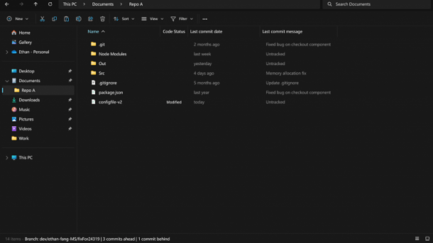 Ansicht File Explorer