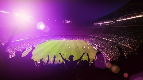 Fußballfans im Stadion