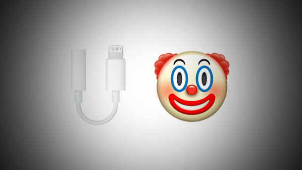 Lightning-Adapter mit Clown-Emoji