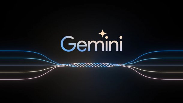 Gemini-Schriftzug vor schwarzem Hintergrund