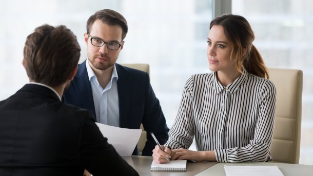 Vorstellungsgespräch, Bewerber im Gespräch