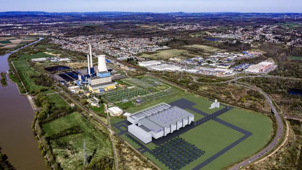 Das SiC-Werk entsteht auf dem Gelände eines früheren Kohlekraftwerks im saarländischen Ensdorf.