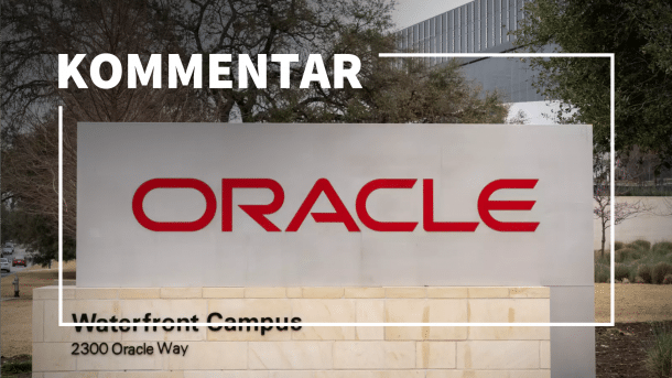 Oracle-Schild vor dem Waterfront Campus in Austin