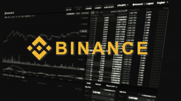Binance-Logo und -Schriftzug
