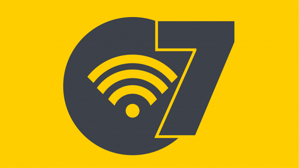 Wi-Fi-Symbol mit einer sieben daneben