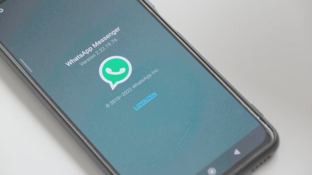 WhatsApp logo on smartphone screen