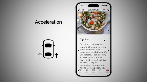 Small points ensure that the user feels less sick