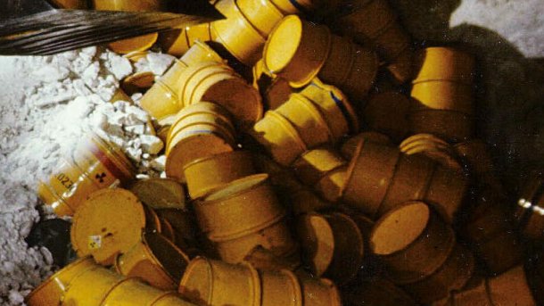 Nuclear waste drums in the Asse mine