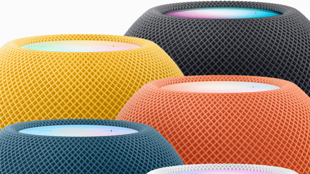 Hätten Sie's erkannt? Der HomePod mini rechts oben hat einen neuen Farbton!