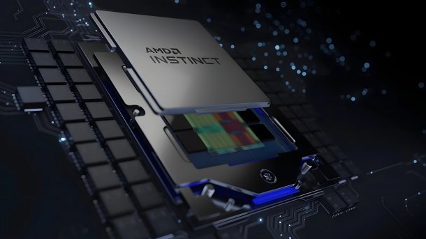 Renderbild von AMDs Instinct MI300X