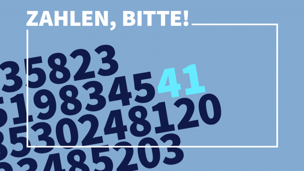 Logo von Zahlen, bitte, mit Zahlenreihen