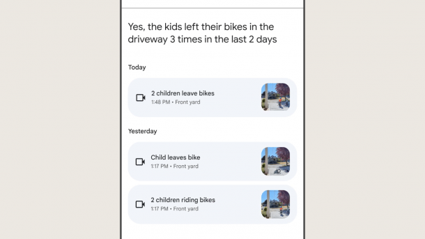 Googles KI zeigt Analyseergebnisse von Kameraaufnahmen