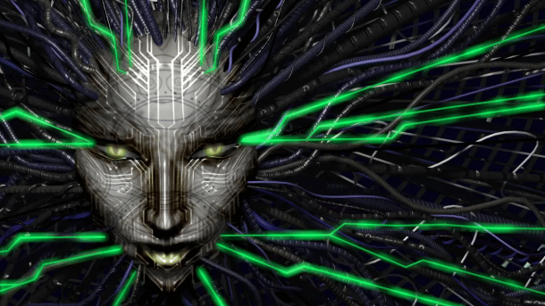 Artwork shows AI Shodan from System Shock 2