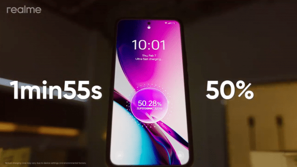 Realme-Handy mit Schnellladetechnik