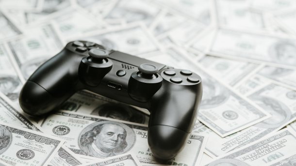 Concept,Of,Gaming,Addiction.,Close,Up,Photo,Of,Gamepad,On