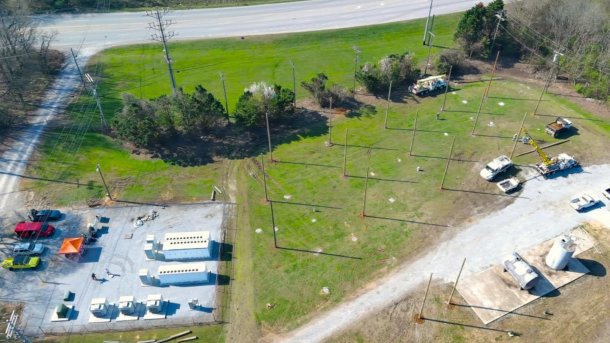 Test field in Chattagoona, Tenesse for the aerial threat inspection system.