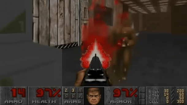Screenshot from AI-generated "Doom"