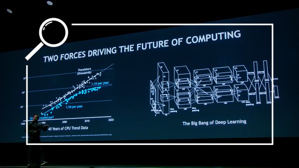 Nvidia boss Jensen Huang on stage