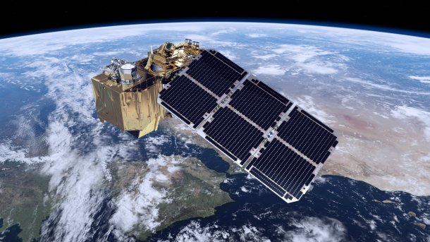 Satellit Sentinel-2 über Erde