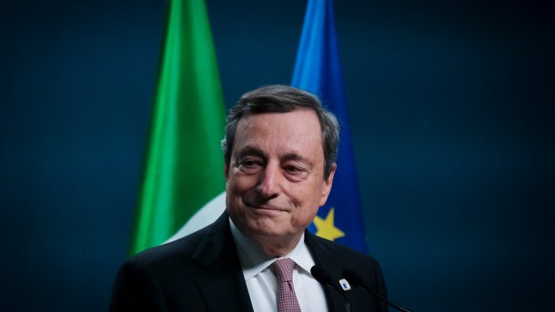 Der italienische Wirtschaftswissenschaftler und Zentralbanker Mario Draghi auf dem NATO-Gipfel im März 2022.