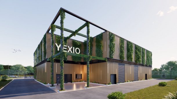 Rendering des Rechenzentrums Yexio in Heiligenhaus