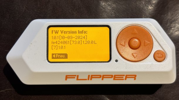 Flipper Zero with firmware 1.0.1