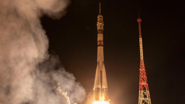Start einer Sojus-Rakete.