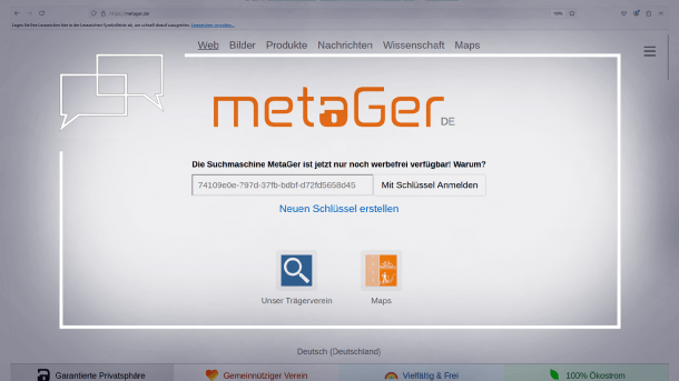 MetaGer search engine