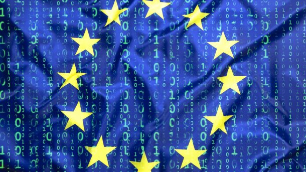 European flag backed with numbers