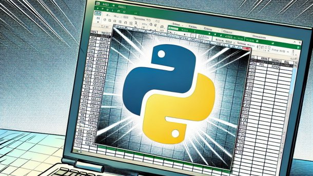 Python-Symbol springt aus dem Bildschirm