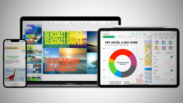 iWork auf iPhone, Mac und iPad