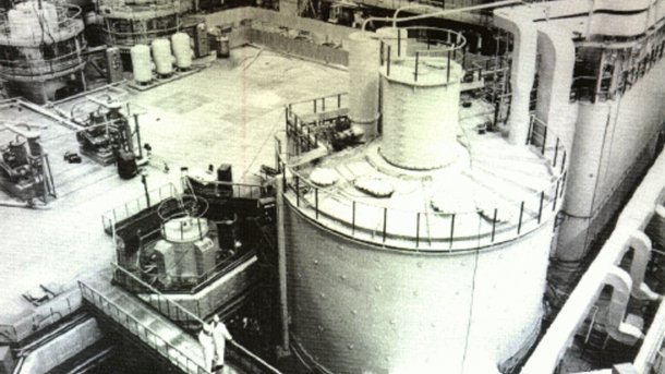 Blick in den Reaktor von Aqtau