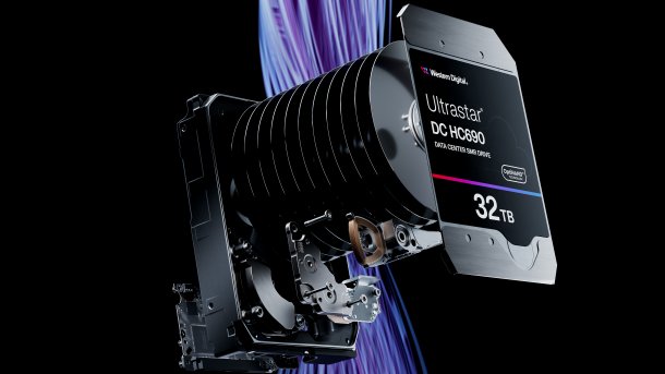 Exploded view of a WD hard disk with 11 disks