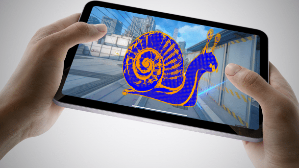 iPad mini 7 mit Schnecke