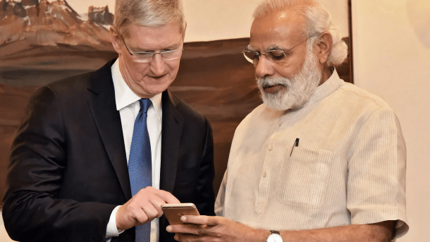 Tim Cook und Ministerpräsident Modi