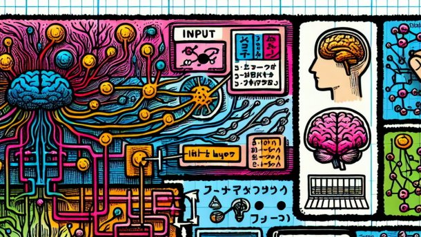 Diagramm eines neuronalen Netztes als Anleitung